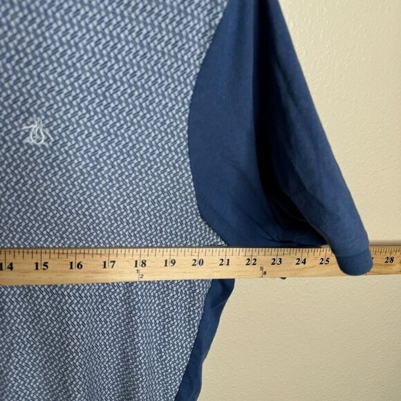 Penguin Shirt Mens Large Blue Polo Classic Fit Short Sleeve Embroidered Logo - Picture 6 of 9